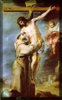 Jesucristo con San Francisco de As&iacute;s